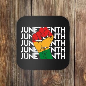 Juneteenth Fist Black Pride Coaster