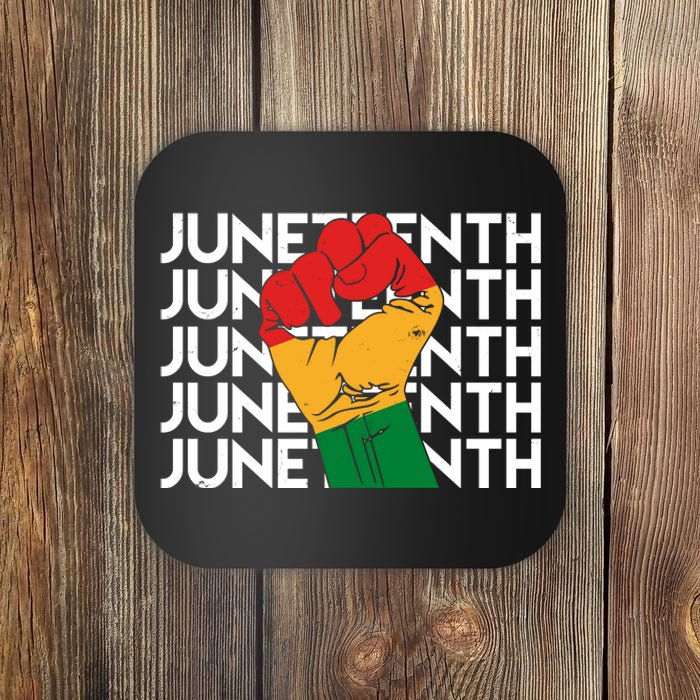 Juneteenth Fist Black Pride Coaster