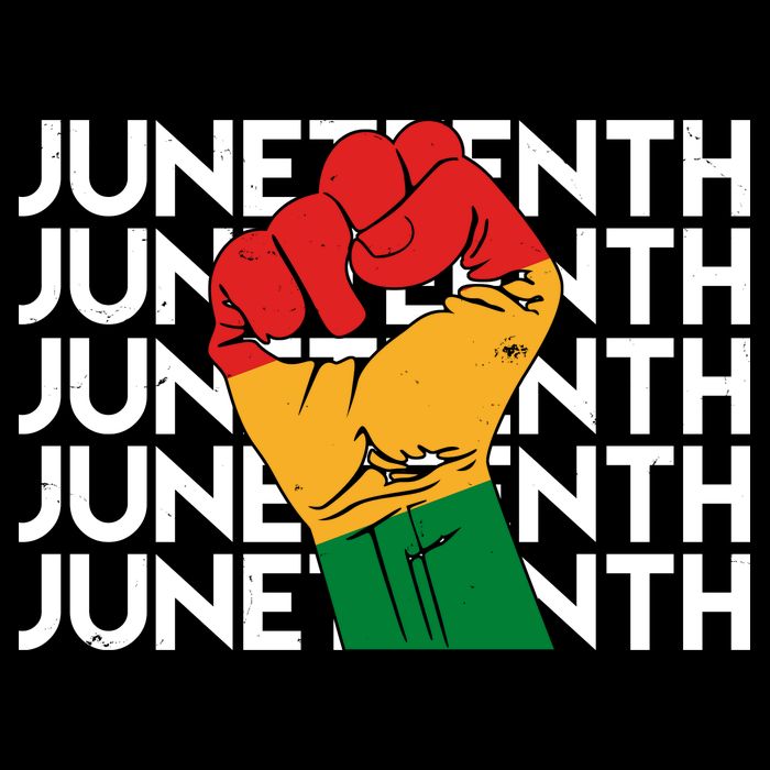 Juneteenth Fist Black Pride Drawstring Bag