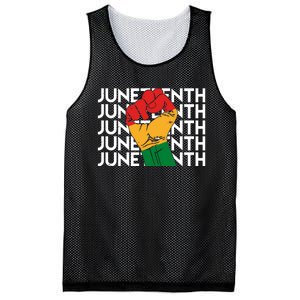 Juneteenth Fist Black Pride Mesh Reversible Basketball Jersey Tank