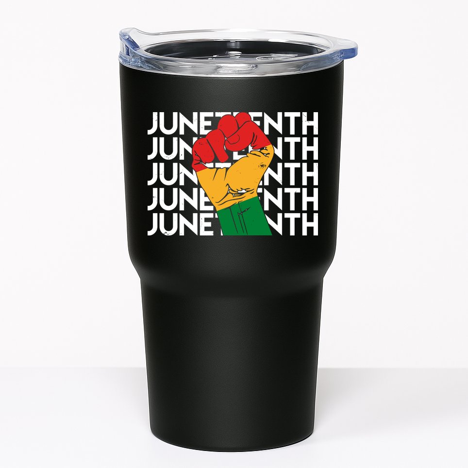 Juneteenth Fist Black Pride Tumbler