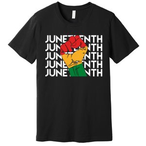 Juneteenth Fist Black Pride Premium T-Shirt