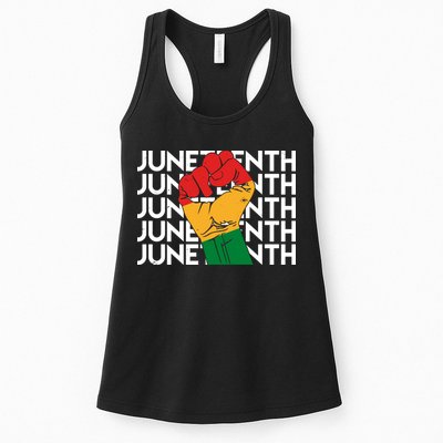 Juneteenth Fist Black Pride Womens Tank Top