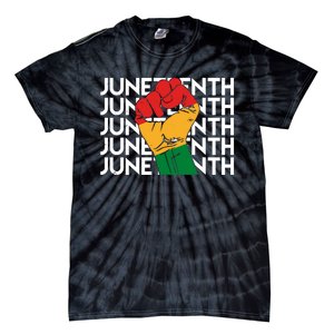 Juneteenth Fist Black Pride Tie-Dye T-Shirt