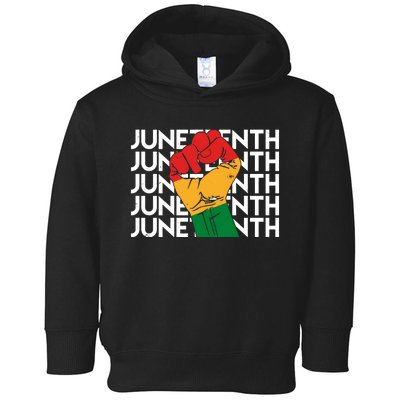 Juneteenth Fist Black Pride Toddler Hoodie