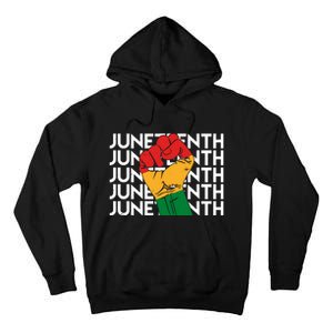 Juneteenth Fist Black Pride Tall Hoodie