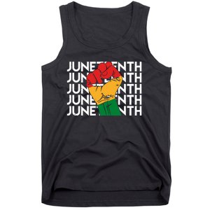 Juneteenth Fist Black Pride Tank Top