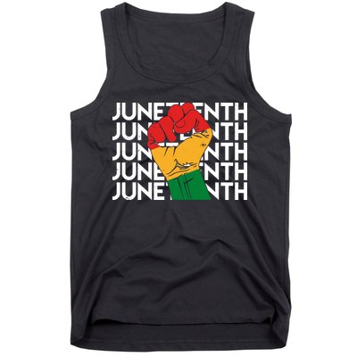 Juneteenth Fist Black Pride Tank Top