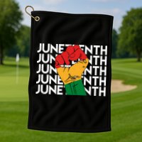 Juneteenth Fist Black Pride Golf Towel
