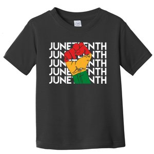 Juneteenth Fist Black Pride Toddler T-Shirt