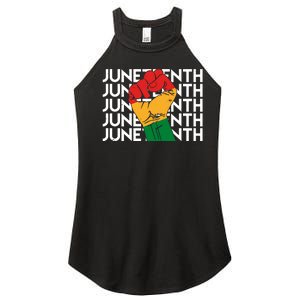 Juneteenth Fist Black Pride Women's Perfect Tri Rocker Tank