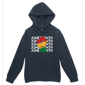 Juneteenth Fist Black Pride Urban Pullover Hoodie