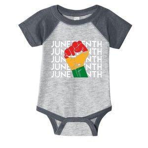 Juneteenth Fist Black Pride Infant Baby Jersey Bodysuit