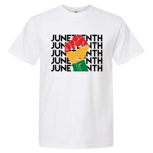 Juneteenth Fist Black Pride Garment-Dyed Heavyweight T-Shirt