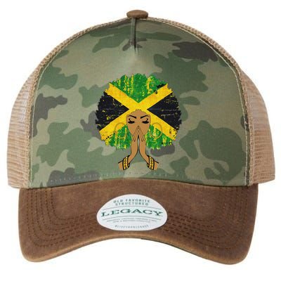 Jamaican Flag Black Woman Melanin Queen Afro Gift Legacy Tie Dye Trucker Hat