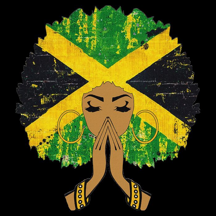 Jamaican Flag Black Woman Melanin Queen Afro Gift Doggie Tank