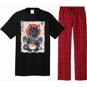 Japanese Funny Cat Ramen Pajama Set