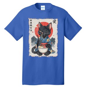 Japanese Funny Cat Ramen Tall T-Shirt