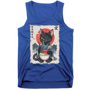 Japanese Funny Cat Ramen Tank Top