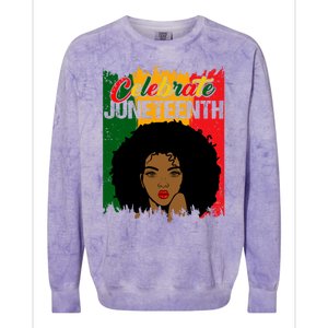 Juneteenth Freedom Celebrate Melanin African American Great Gift Colorblast Crewneck Sweatshirt