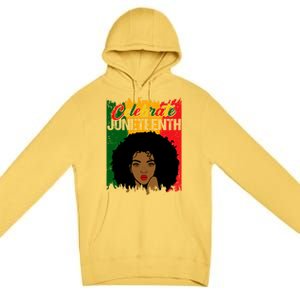 Juneteenth Freedom Celebrate Melanin African American Great Gift Premium Pullover Hoodie