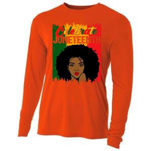 Juneteenth Freedom Celebrate Melanin African American Great Gift Cooling Performance Long Sleeve Crew