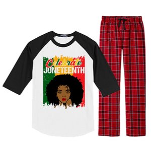 Juneteenth Freedom Celebrate Melanin African American Great Gift Raglan Sleeve Pajama Set