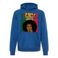 Juneteenth Freedom Celebrate Melanin African American Great Gift Premium Hoodie