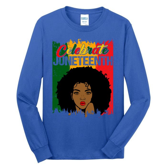 Juneteenth Freedom Celebrate Melanin African American Great Gift Tall Long Sleeve T-Shirt