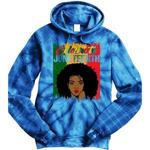 Juneteenth Freedom Celebrate Melanin African American Great Gift Tie Dye Hoodie