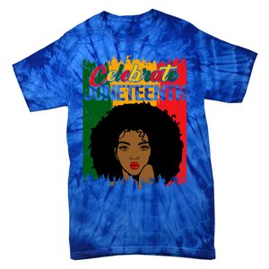 Juneteenth Freedom Celebrate Melanin African American Great Gift Tie-Dye T-Shirt