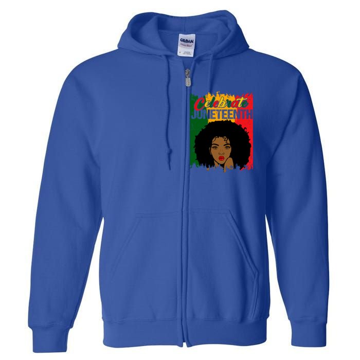 Juneteenth Freedom Celebrate Melanin African American Great Gift Full Zip Hoodie