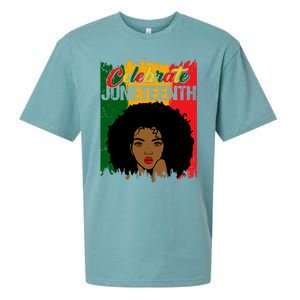 Juneteenth Freedom Celebrate Melanin African American Great Gift Sueded Cloud Jersey T-Shirt