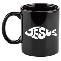 Jesus Fish Christian 11oz C Handle Ceramic Mug