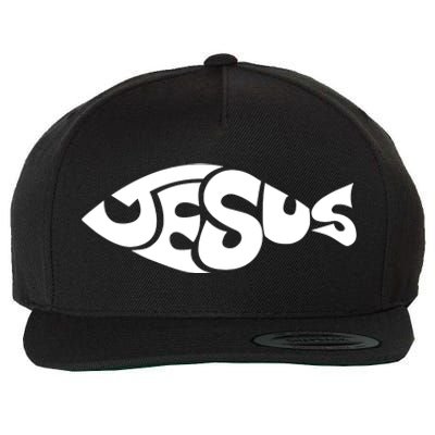 Jesus Fish Christian Wool Snapback Cap