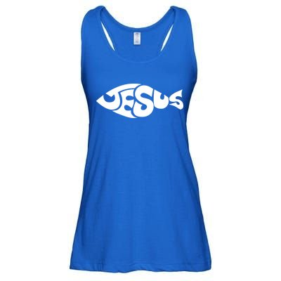Jesus Fish Christian Ladies Essential Flowy Tank