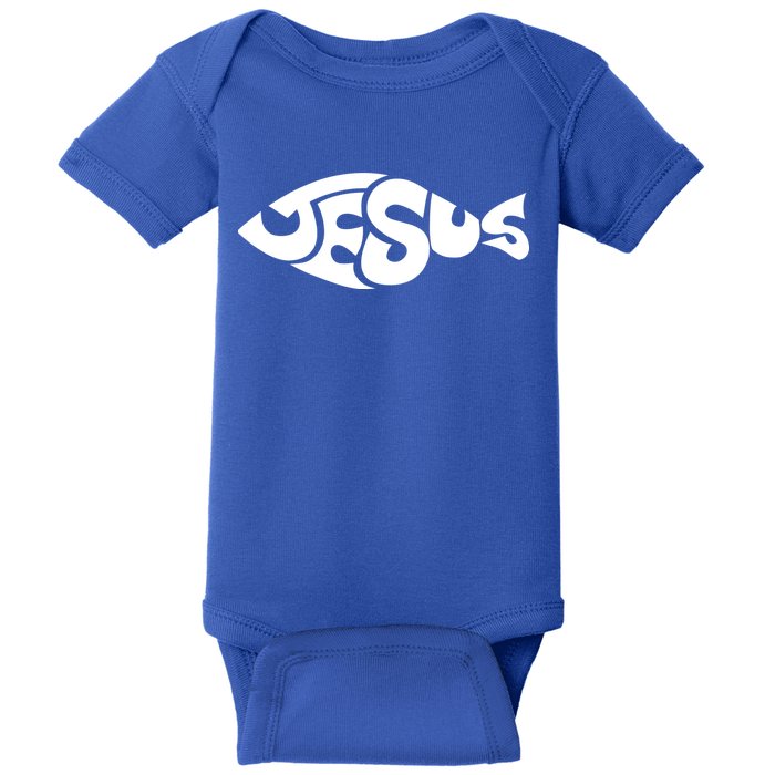 Jesus Fish Christian Baby Bodysuit
