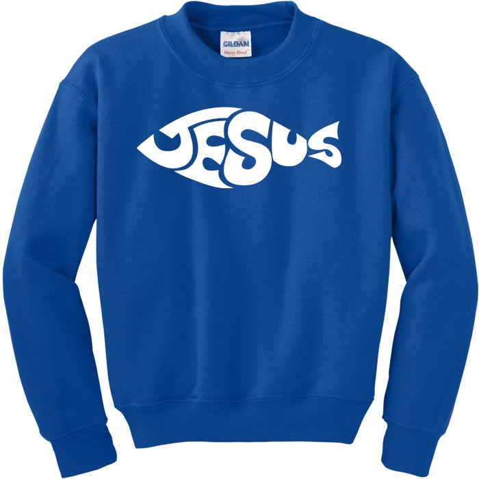 Jesus Fish Christian Kids Sweatshirt