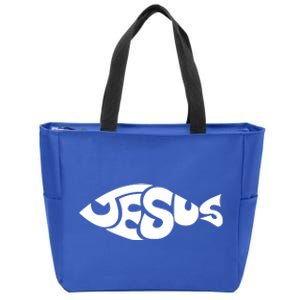 Jesus Fish Christian Zip Tote Bag