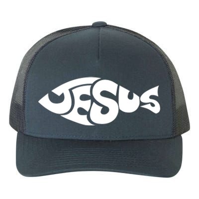 Jesus Fish Christian Yupoong Adult 5-Panel Trucker Hat