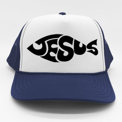 Jesus Fish Christian Trucker Hat