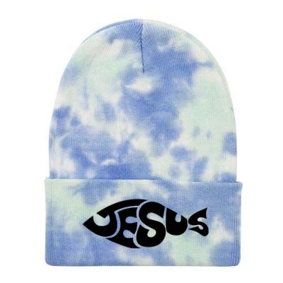 Jesus Fish Christian Tie Dye 12in Knit Beanie