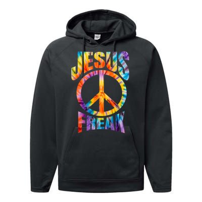 Jesus Freak Christian Retro Lettering Performance Fleece Hoodie