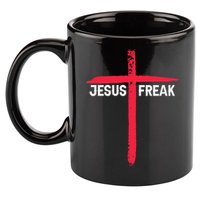 Jesus Freak Christian Religious Faith Cross 11oz C Handle Ceramic Mug