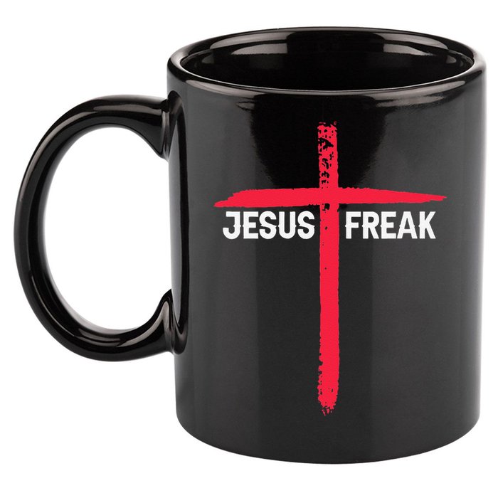 Jesus Freak Christian Religious Faith Cross 11oz C Handle Ceramic Mug