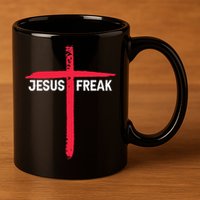 Jesus Freak Christian Religious Faith Cross 11oz C Handle Ceramic Mug
