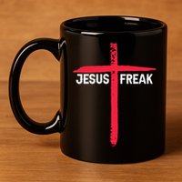 Jesus Freak Christian Religious Faith Cross 11oz C Handle Ceramic Mug