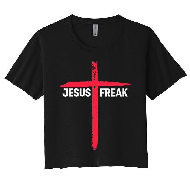 Jesus Freak Christian Religious Faith Cross Crop Top
