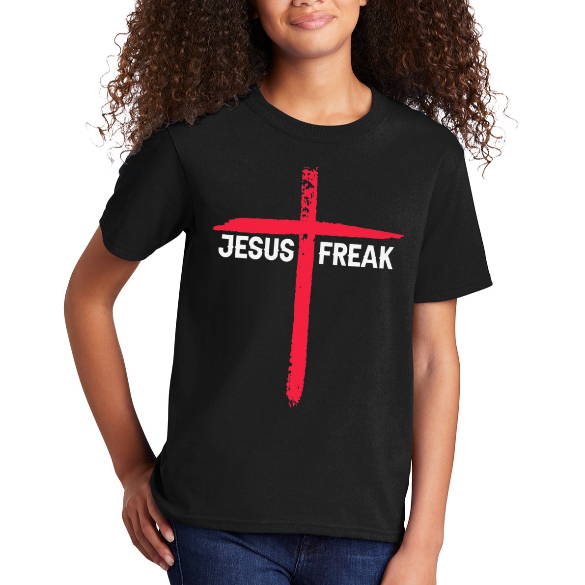 Jesus Freak Christian Religious Faith Cross Kids T-Shirt