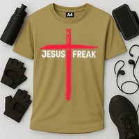 Jesus Freak Christian Religious Faith Cross Cooling Performance Crew T-Shirt